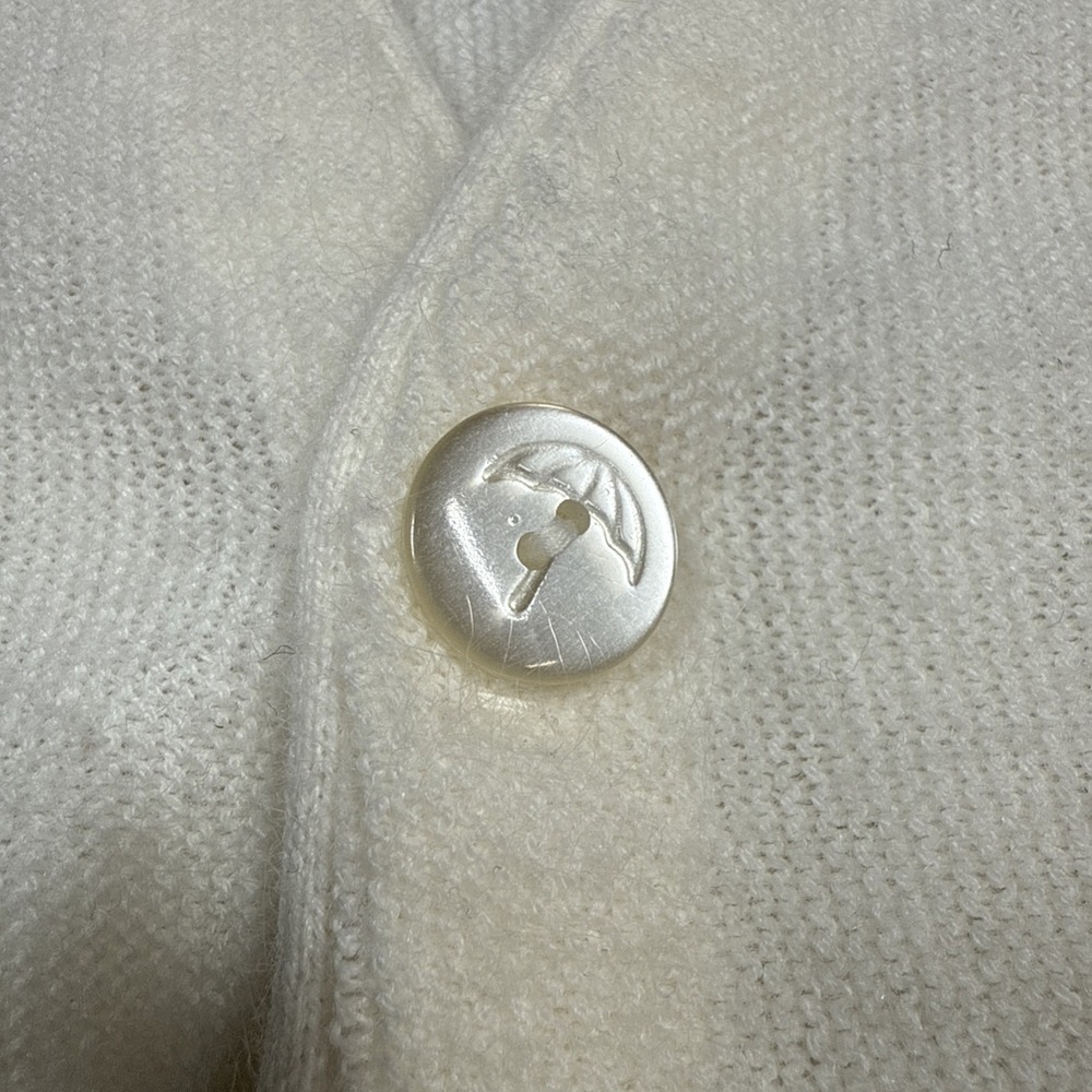 Vintage Arnold Palmer Signature Collection Cardigan Sweater Mens Large Ivory USA - Picture 2 of 15